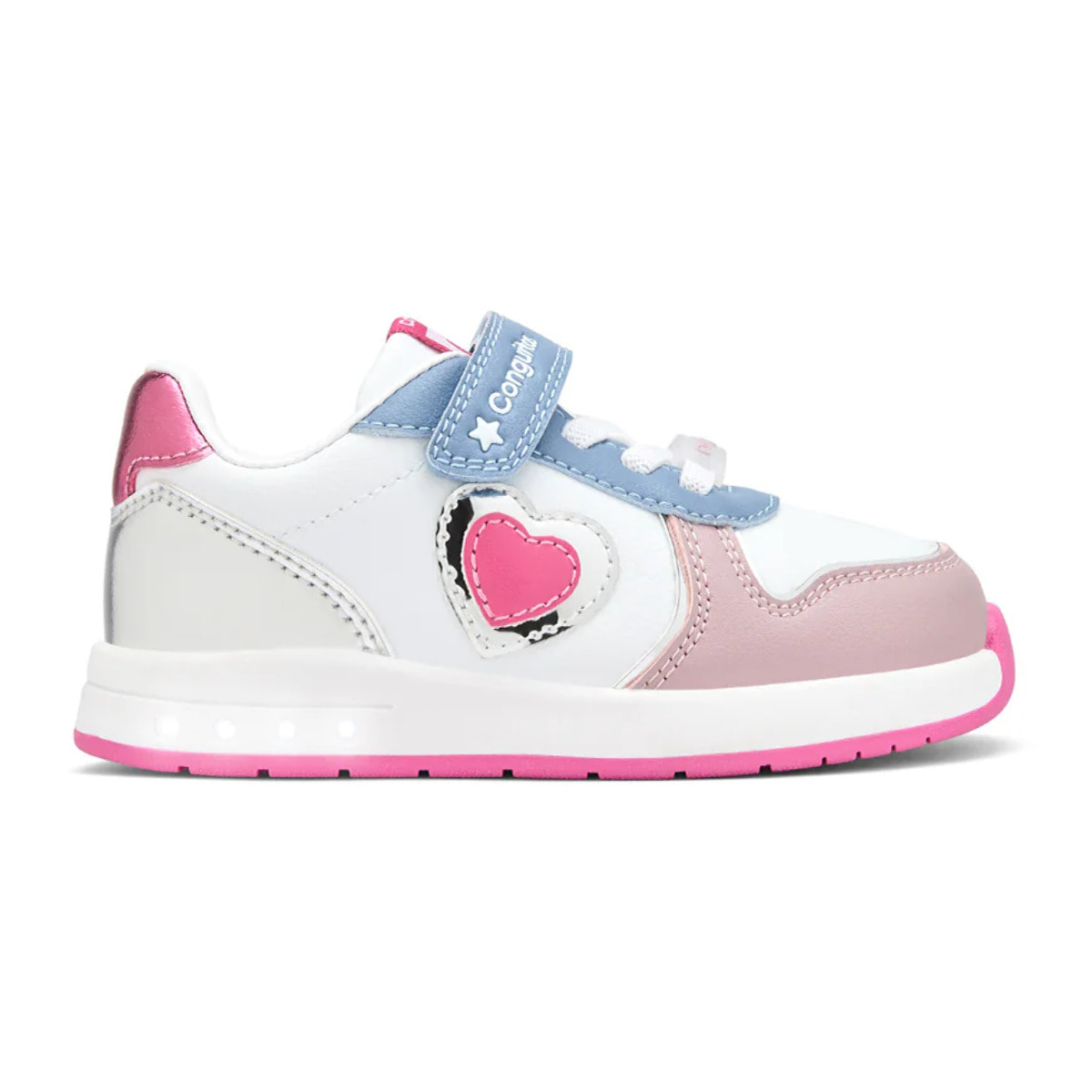 Zapatillas De Luces De Niña Barefoot Con Corazones