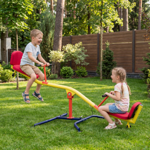 Trébuchet rotatif - sièges dossiers rembourrés - max. 200Kg - acier jaune