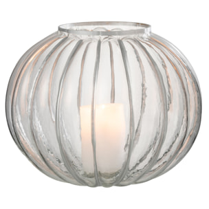 J-Line photophore Boule - verre - transparent/argent - large