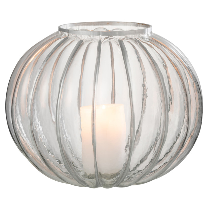 J-Line photophore Boule - verre - transparent/argent - large