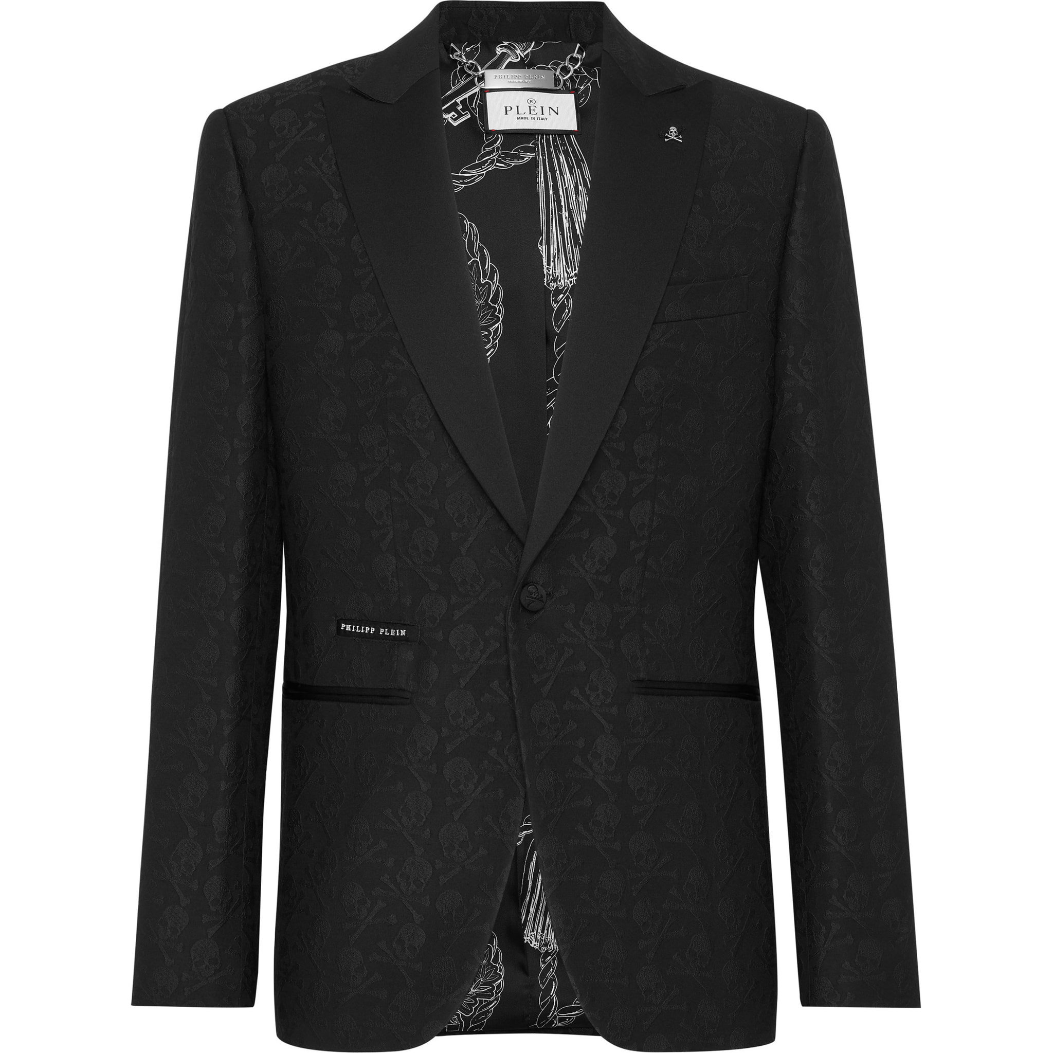PHILIPP PLEIN One-Button Blazer Slim Fit SKULL