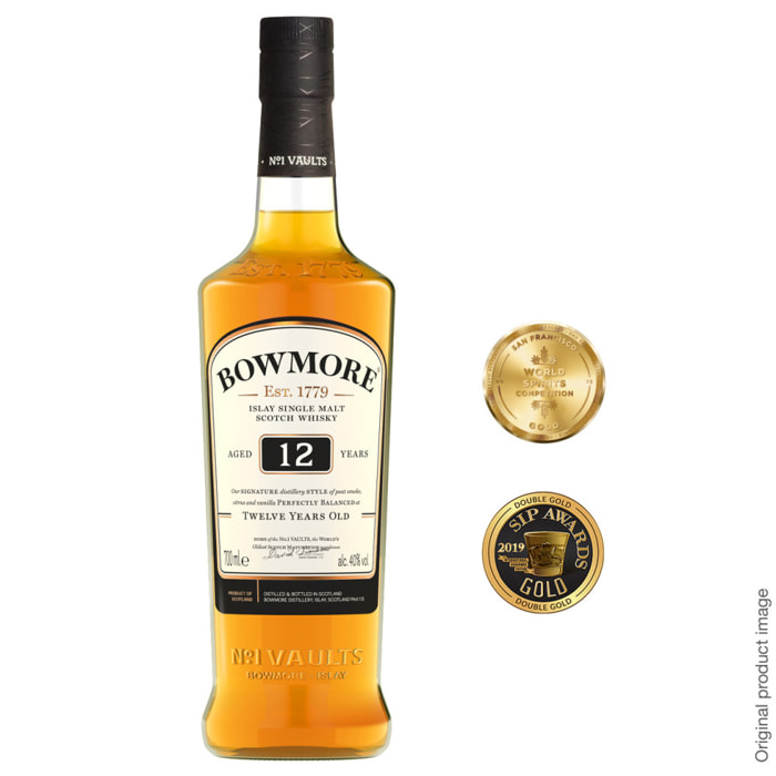 Bowmore 12 ans Islay Single Malt Tourbé Écossais| 40% vol | 70cl