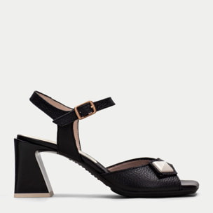 Sandalia Tacon Mallorca Negro 6,5 cm