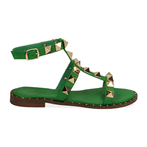 Sandalias jaula verdes