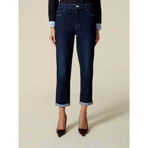 Oltre - Jeans boyslim blu scuri - Blu