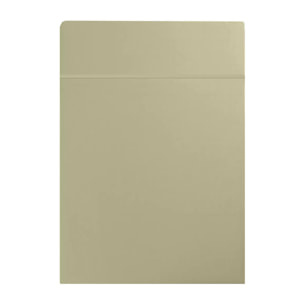 Drap plat satin de coton uni beige Ava uni glaise