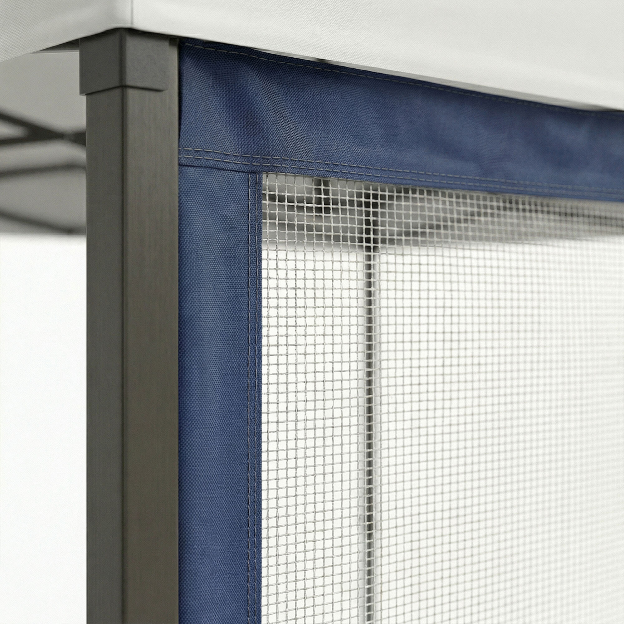 Telo zanzariera per gazebo da giardino. Zanzariera con velcro. 300X200H cm Blu