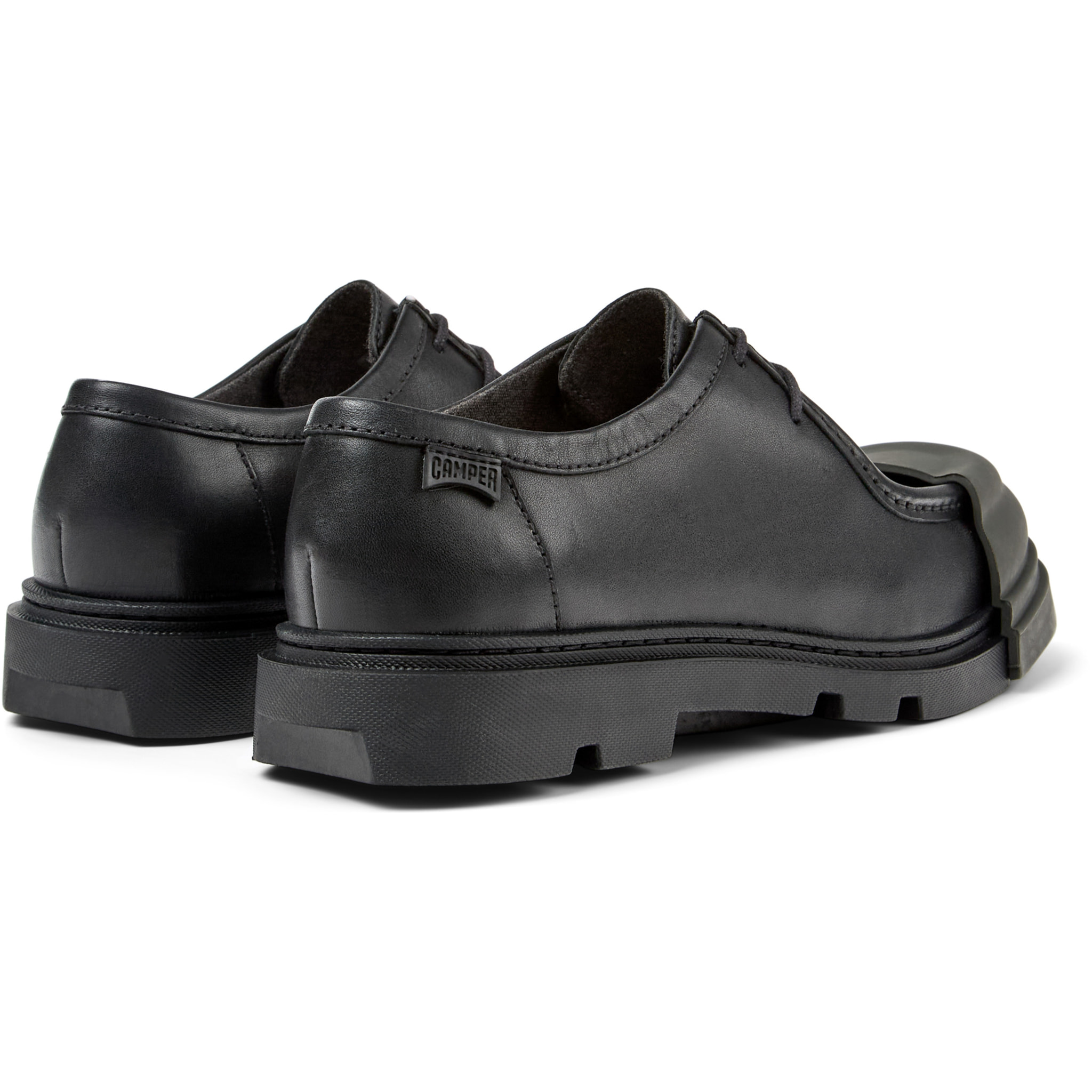Zapatos de cordones - CAMPER Junction - Negro - Cuero liso