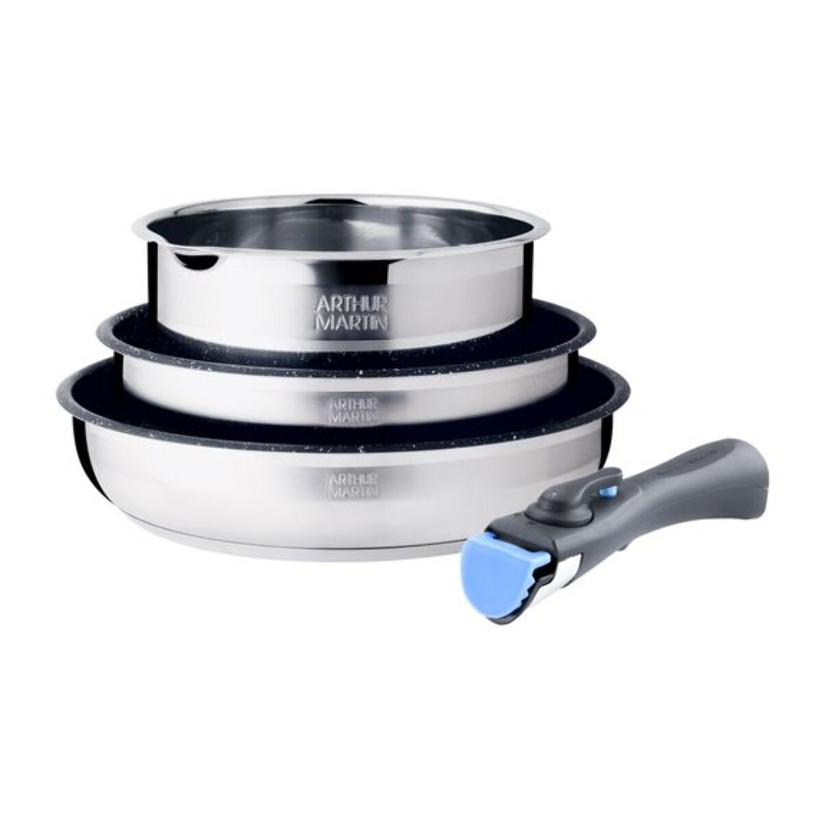 Batterie amovible 4 pièces inox