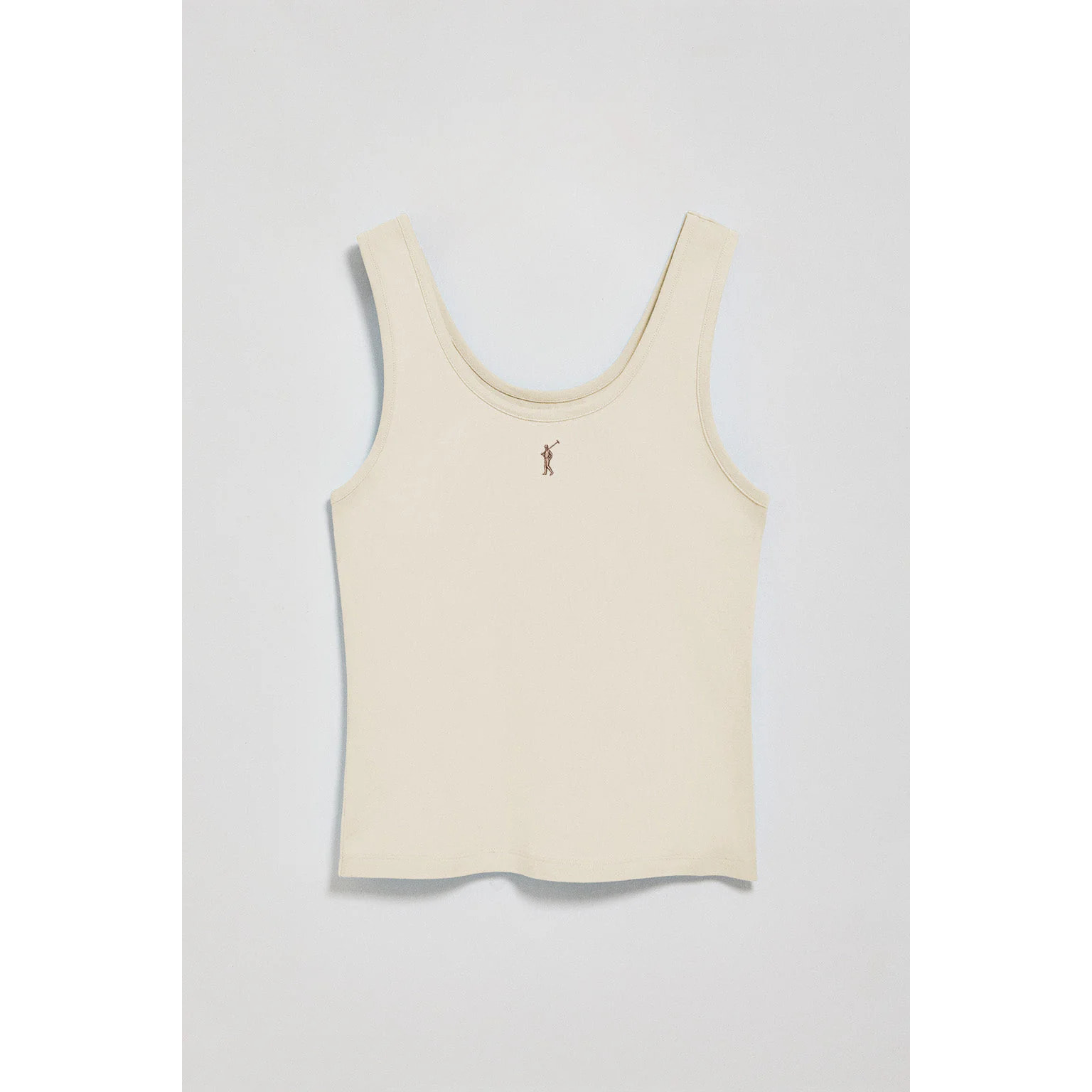Camiseta color crudo de tirantes con bordado Rigby Go