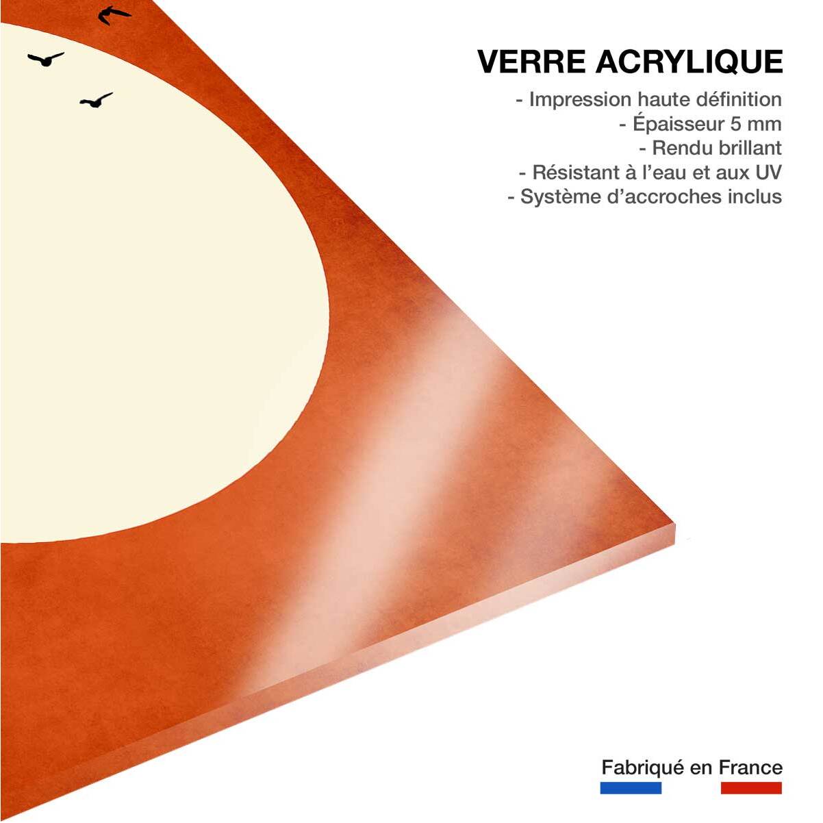 Tableau illustration Chaleur rouge Tableau plexiglas