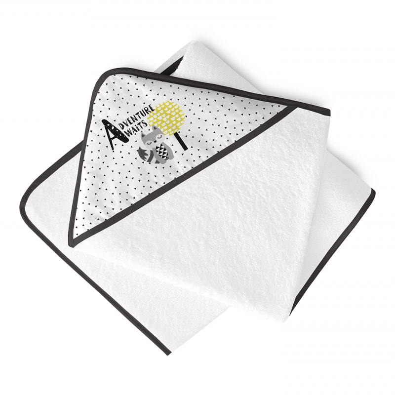 CAPA DE BAÃO 100x100 ADVENTURE AWAITS NEGRO