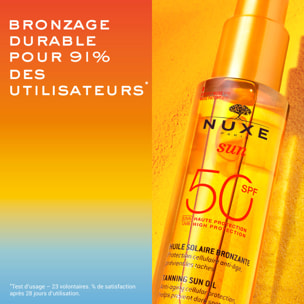 Huile solaire bronzante haute protection SPF50  - Nuxe Sun - Tous types de peaux - 150ml