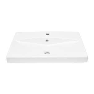 Brevis Lavabo suspendu avec trou pour robinetterie au milieu, 60x45x14cm (SATBRE6045S)