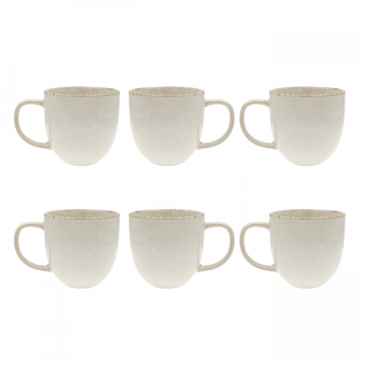 Lot de 6 mugs, COTON