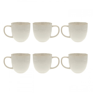Lot de 6 mugs, COTON