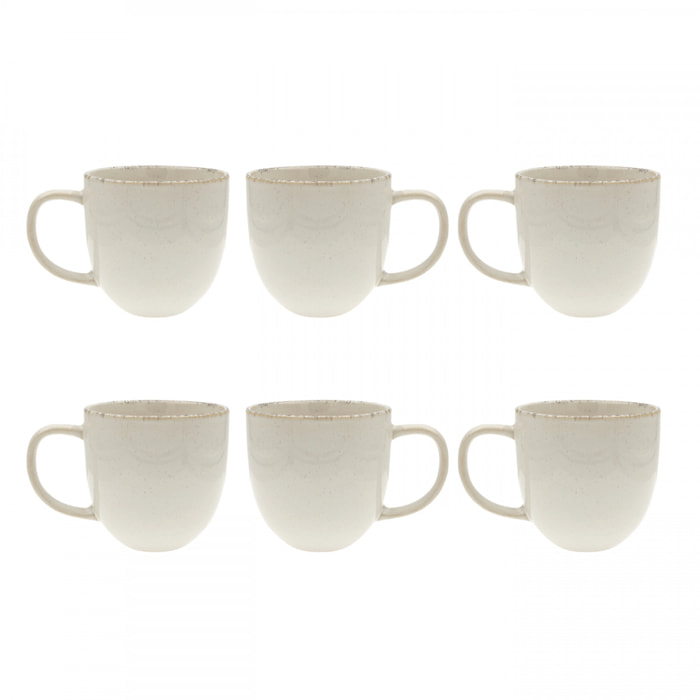 Lot de 6 mugs, COTON