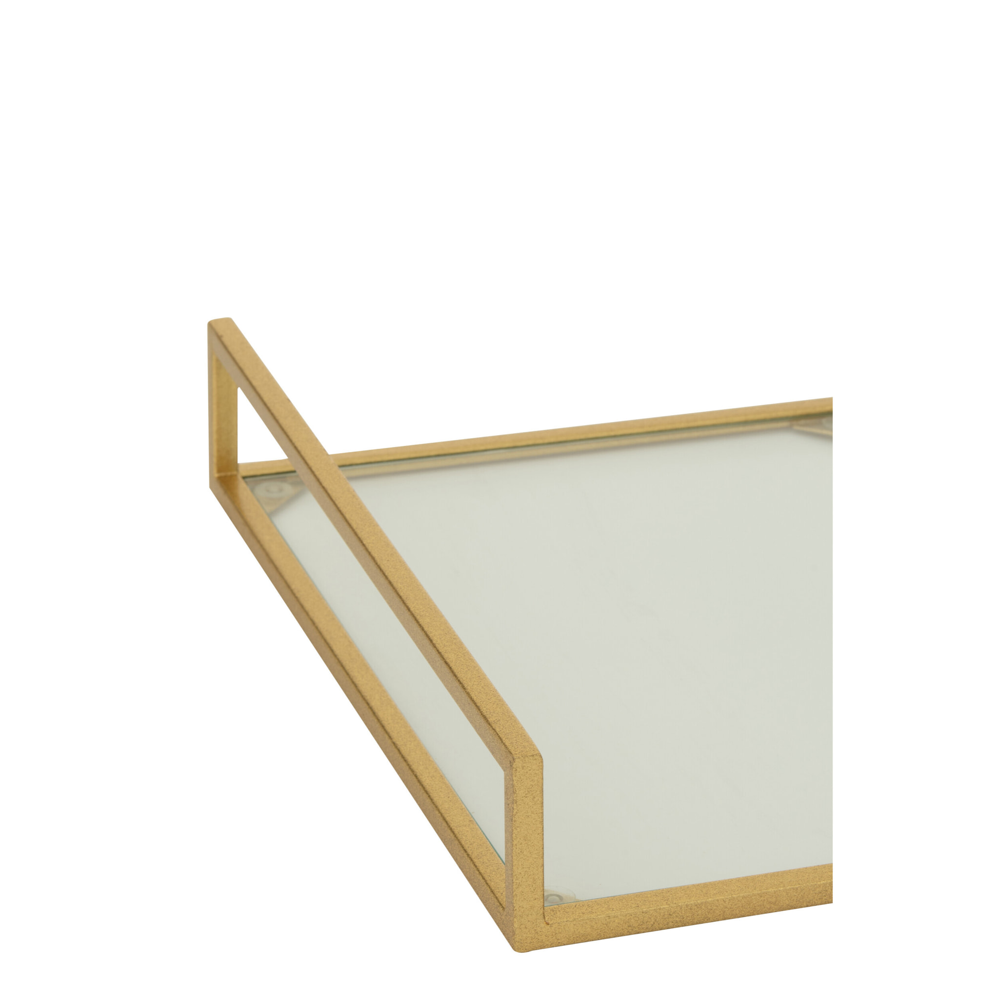 J-Line plateau - acier/verre - or - set de 2