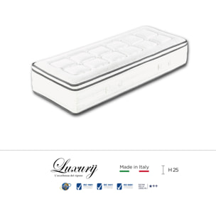 "Firenze" H25 cm 80x200 guanciale Memory OMAGGIO 2cm memory foam