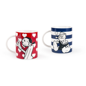 Set 2 Mug Excelsa – Popeye, New Bone China Multicolore