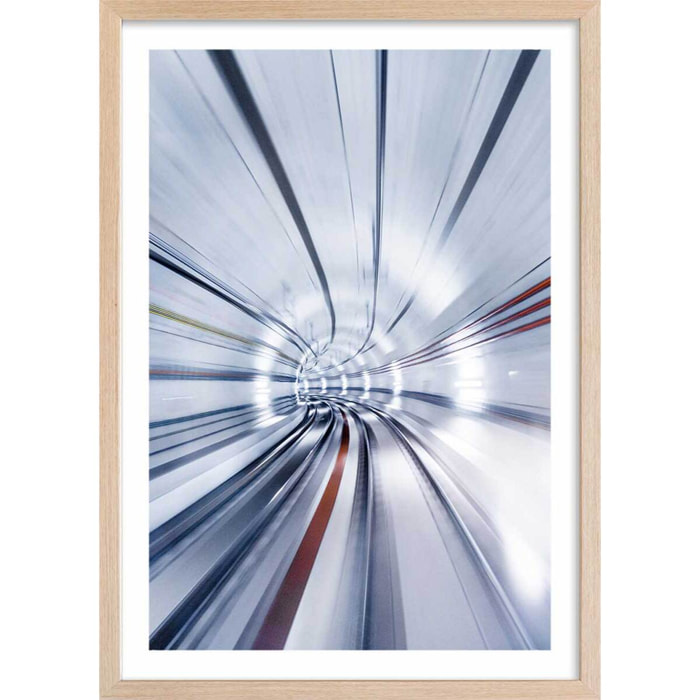 Affiche photo propulsion et supersonique Affiche + cadre en bois - Chêne