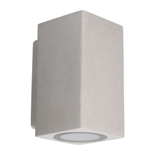 FORLIGHT Aplique Exterior IP44 Rem GU10 16W, Diseño Industrial en Cemento, Resistente al Clima