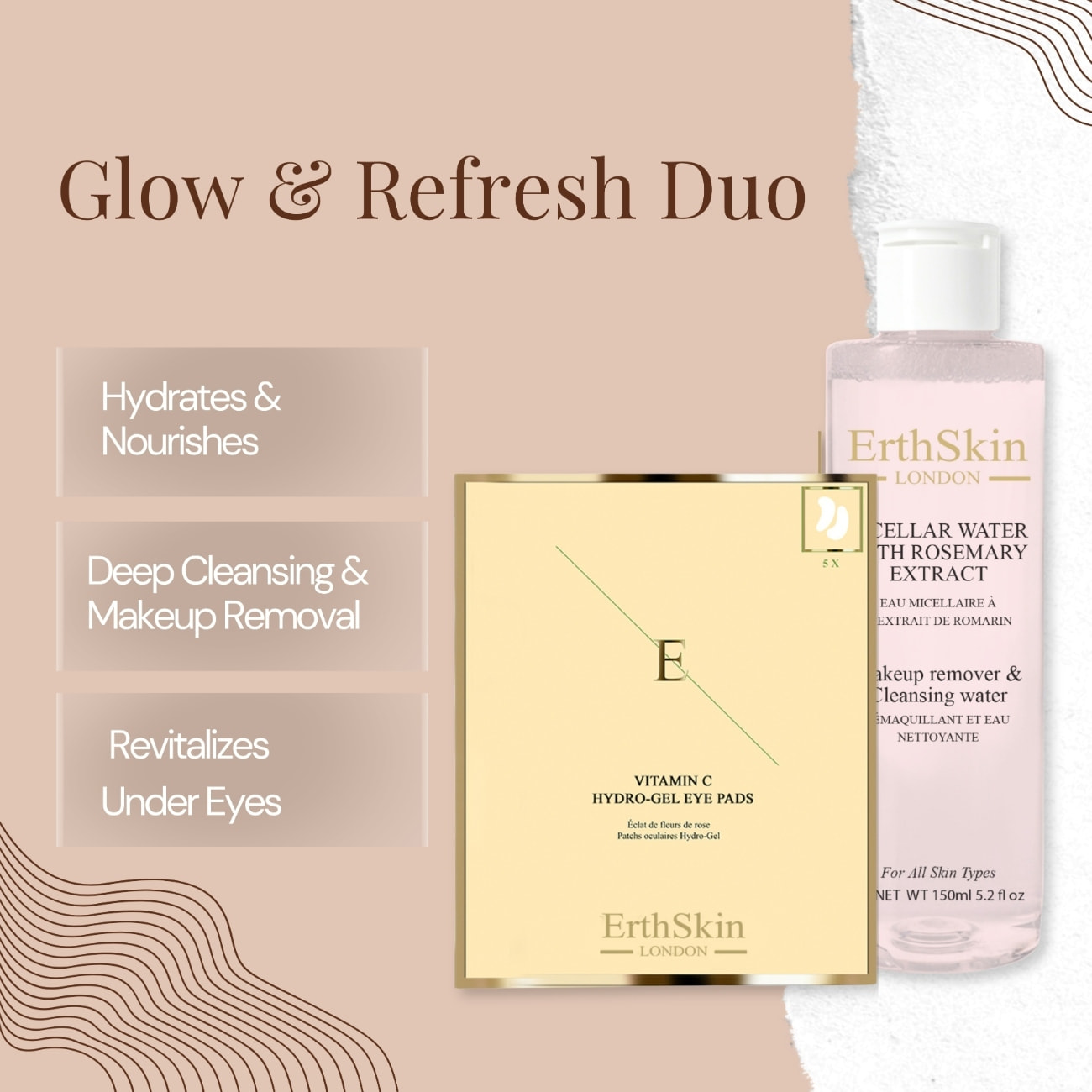 Dúo limpiador y para ojos con vitamina C