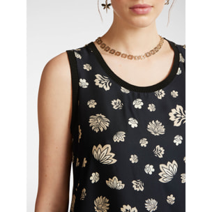 Elena Mirò - Vestido midi con estampado étnico - Negro