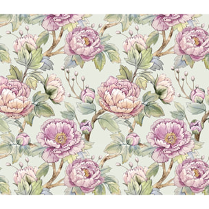 Papier peint fleurs motif floral en aquarelle Intissé