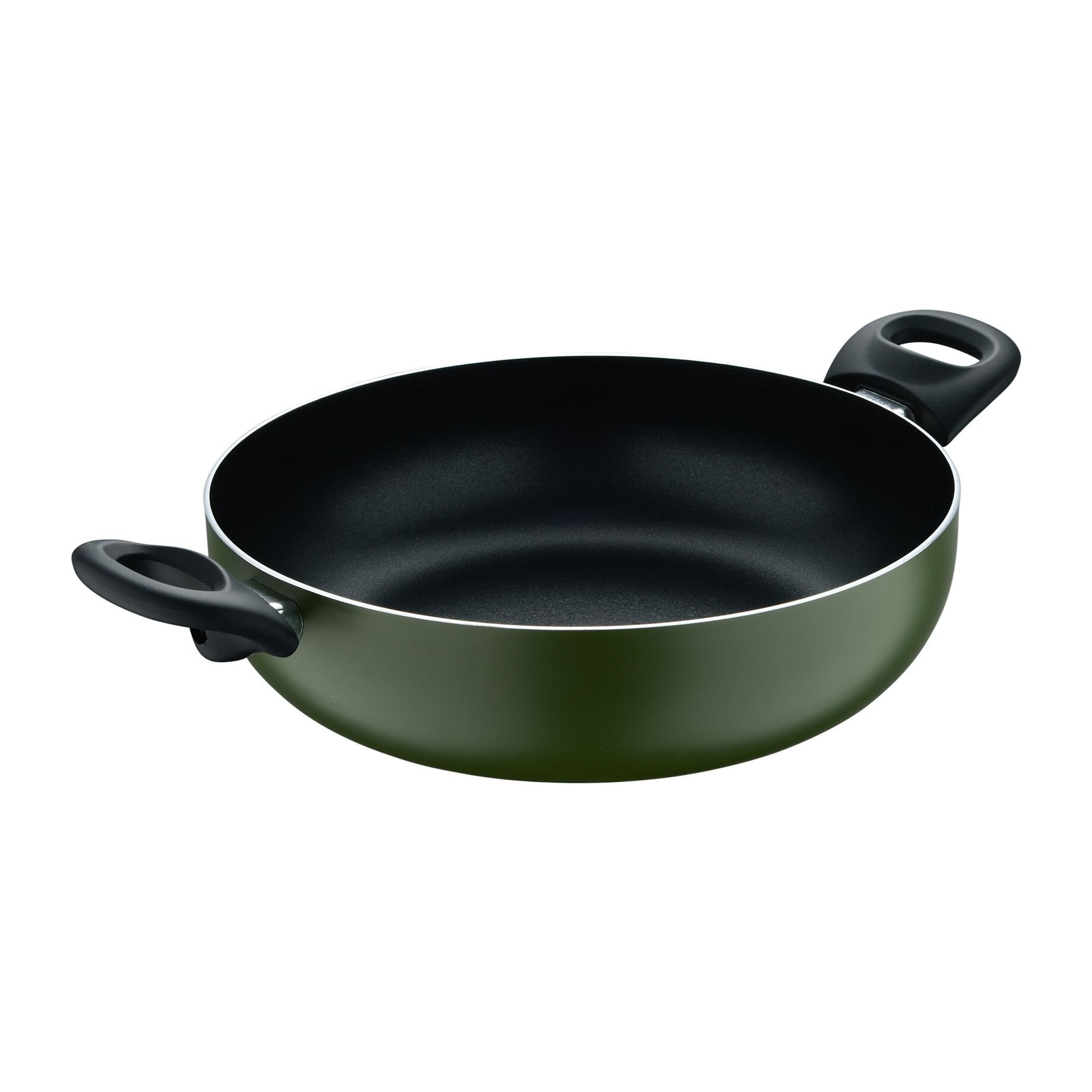 Cacerola baja con tapa ø28x8 cm en aluminio prensado, antiadherente, ideal para cocina diaria expert san ignacio