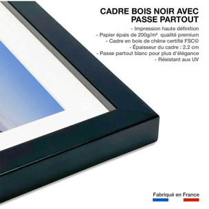 Affiche deco ville bayonne Affiche sous cadre noir