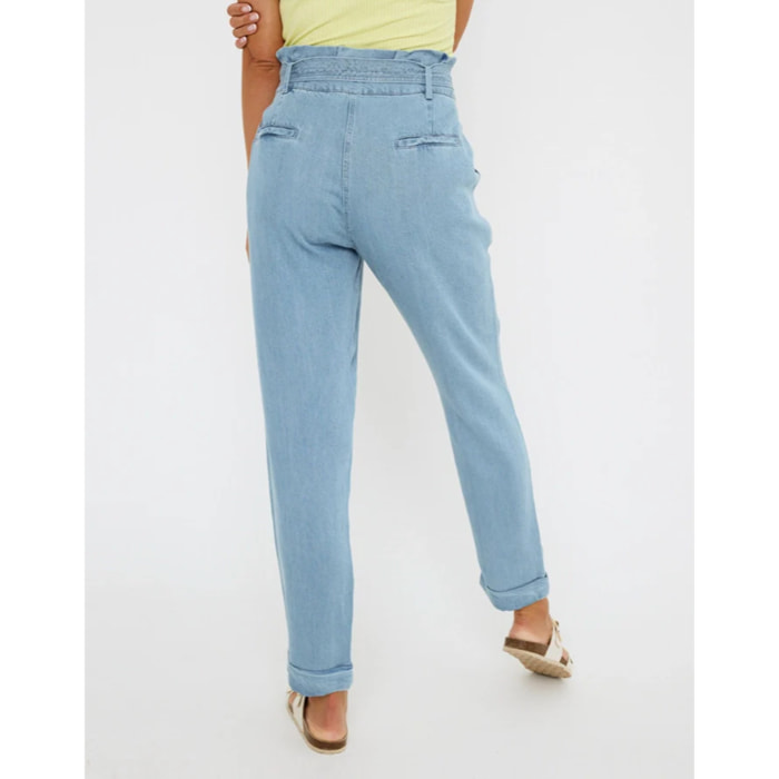 Pantalón Largo Denim Claro - Bangla