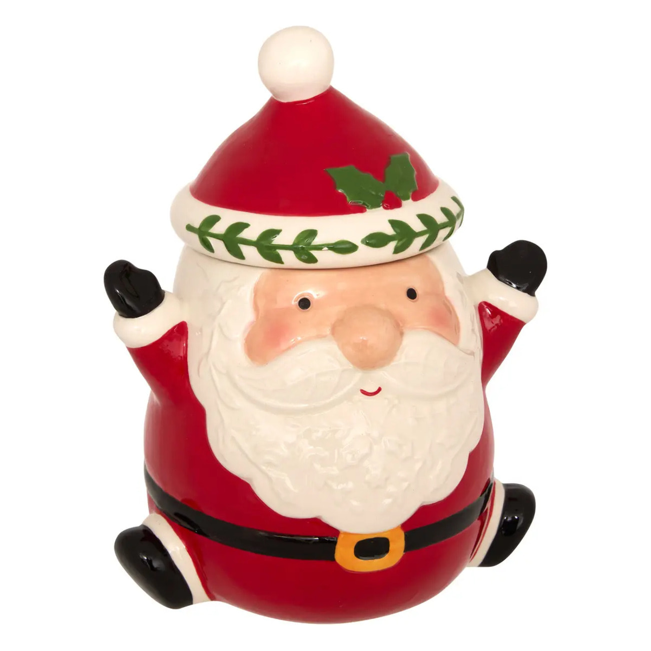 Pot à biscuits père Noël H.23,5cm céramique