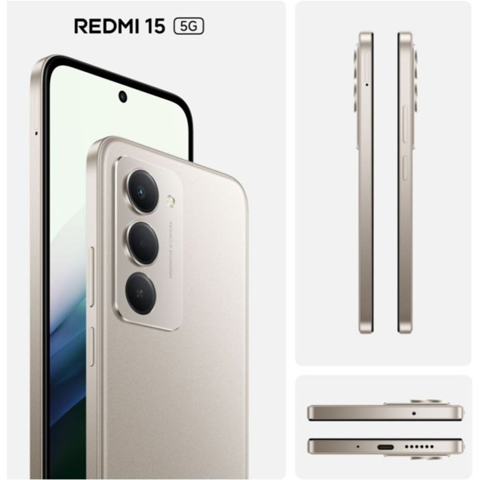 Smartphone XIAOMI Redmi 15 Gris 256Go 5G