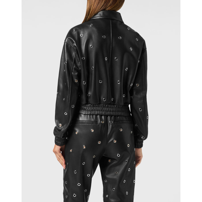 PHILIPP PLEIN Leather Bomber