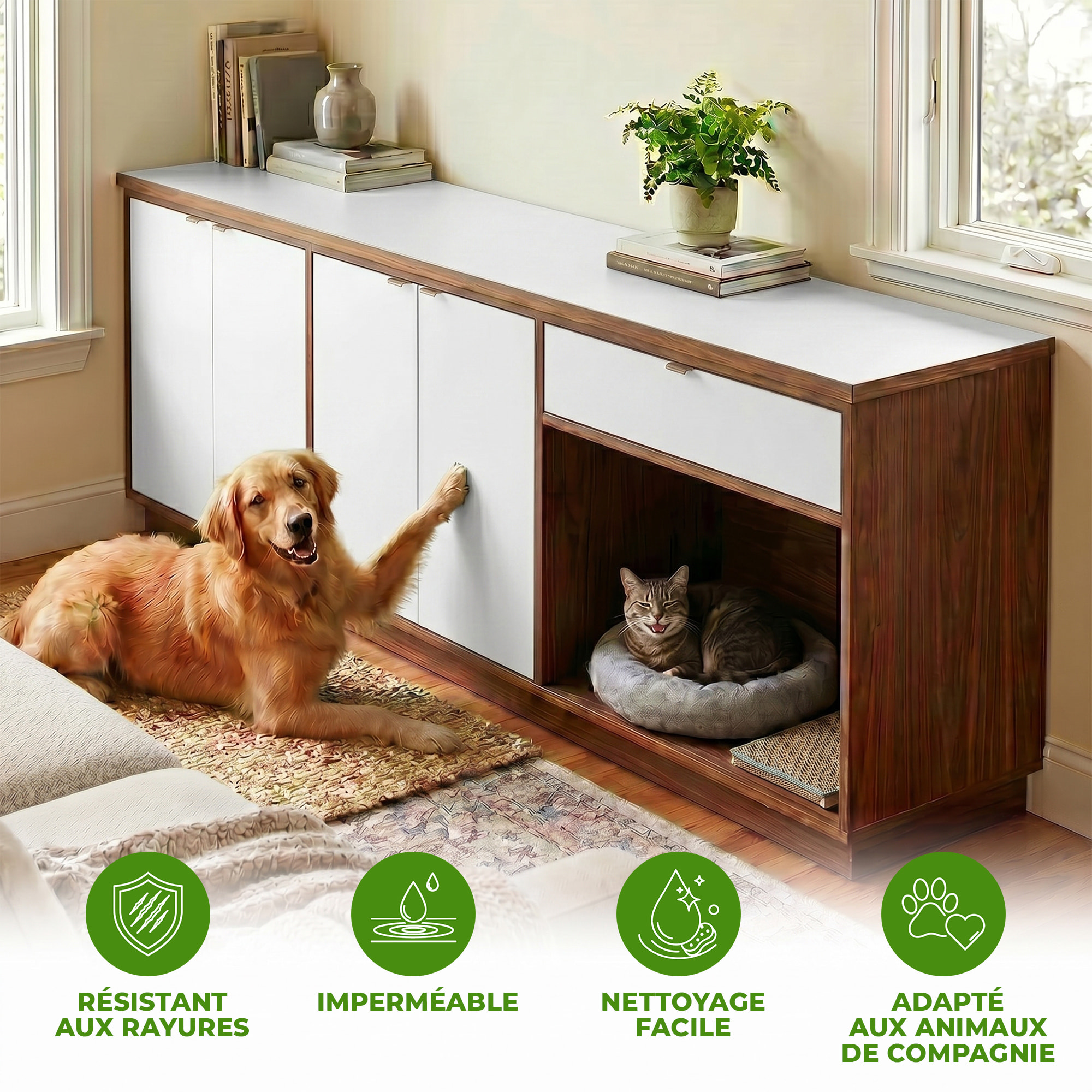 Rouleau adhésif décoratif Vinyle au Mètre - Blanc - Sticker Lavable Imperméable Mur Cuisine Meubles