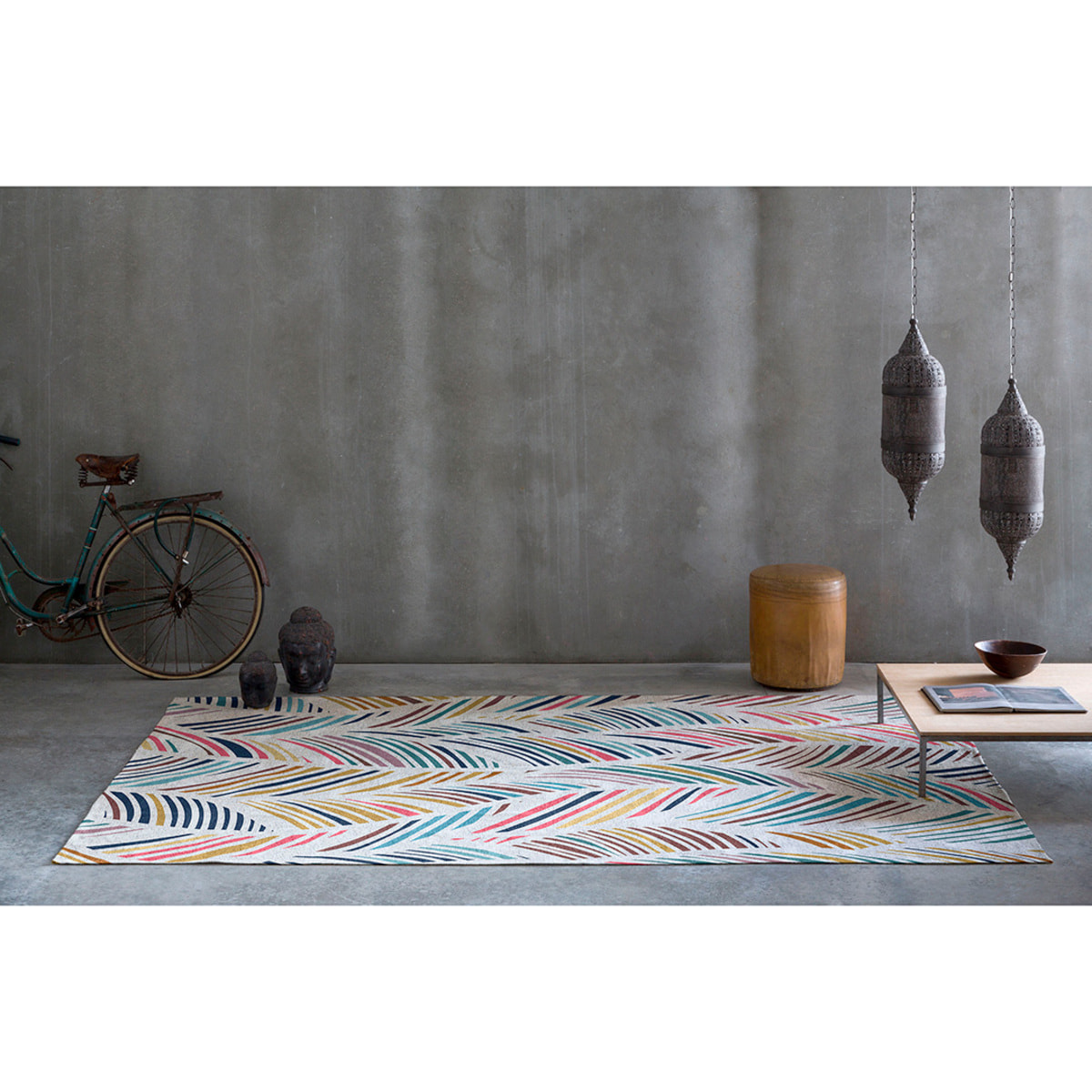 Alfombra decorativa NAF NAF AIKA multicolor. Varias medidas disponibles.