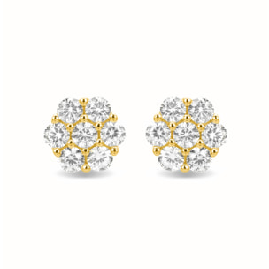 Pendientes Hudur acabado oro amarillo 18k