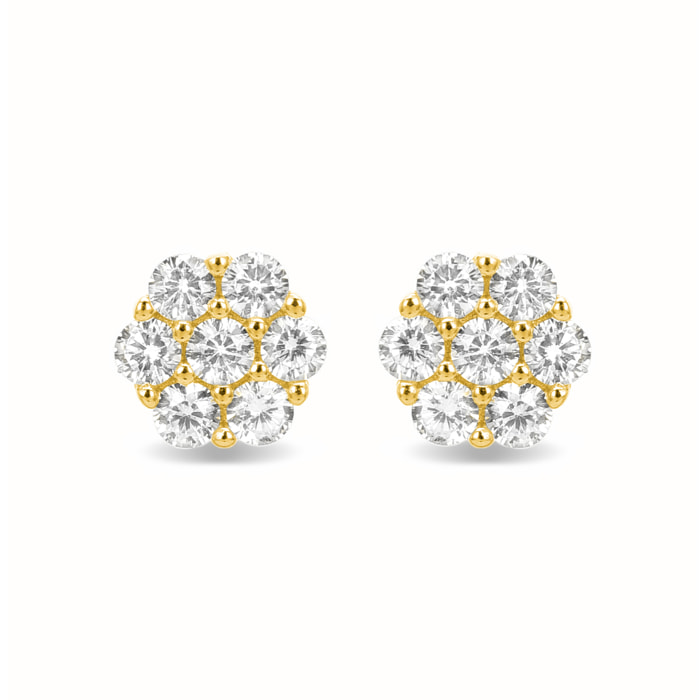 Pendientes Hudur acabado oro amarillo 18k