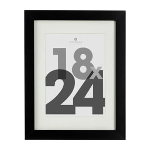 Cadre photo bois "Eva" noir 18x24cm