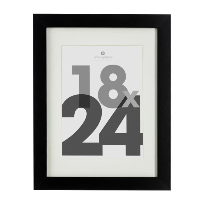 Cadre photo bois "Eva" noir 18x24cm