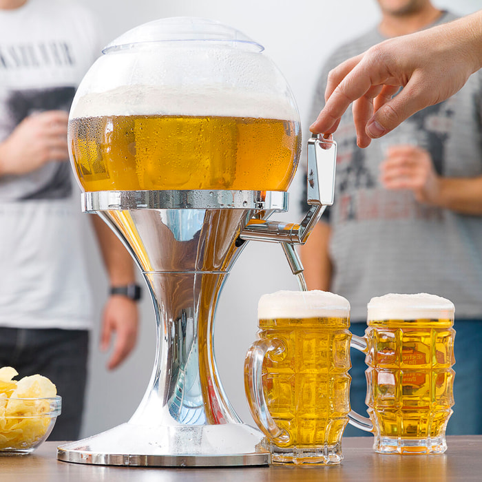 Pack Dispenser Birra Refrigerante InnovaGoods e 2 Occhiali da Sole Pieghevoli Sunfold France