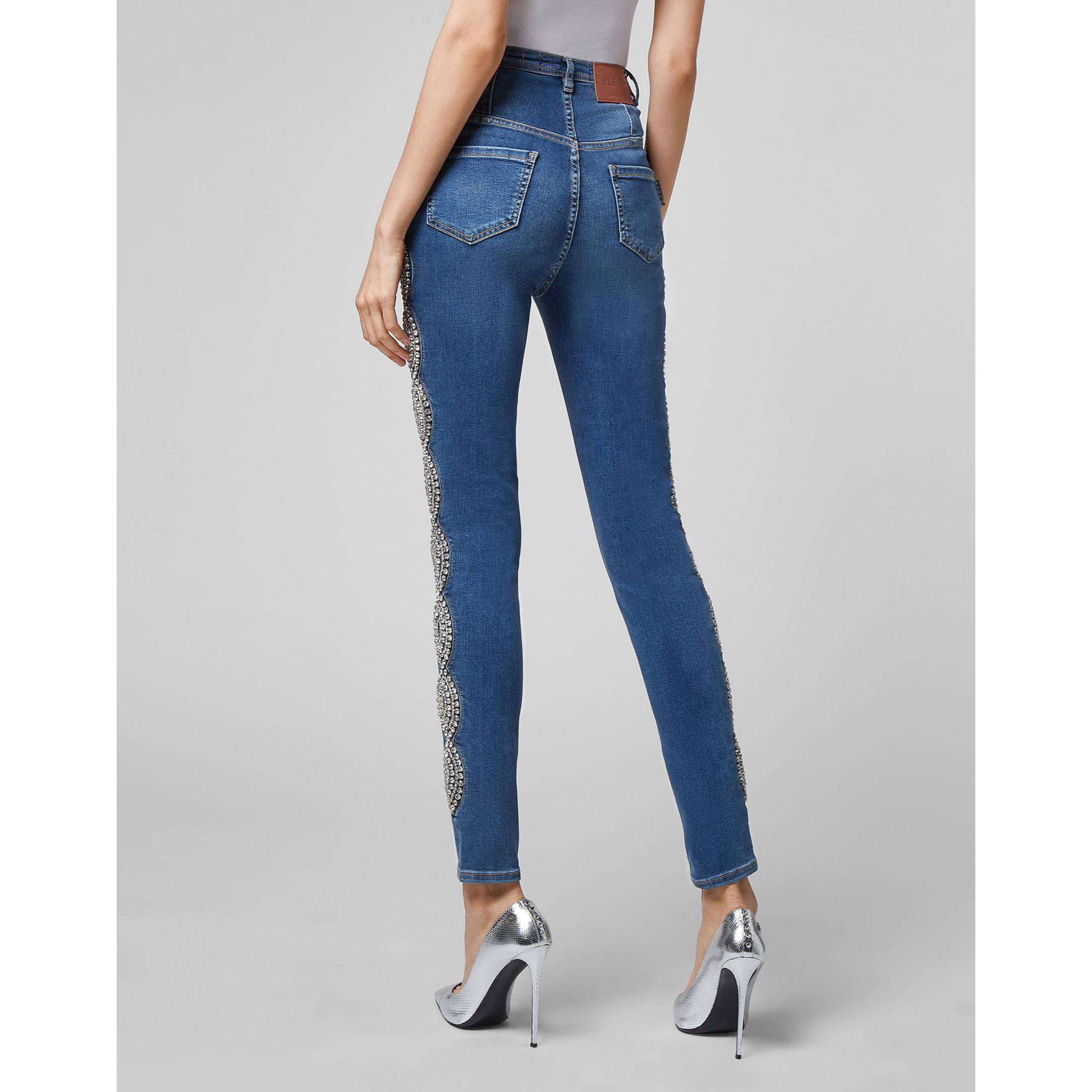 PHILIPP PLEIN Jegging de cintura alta