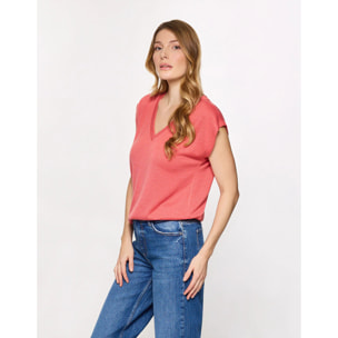 Camiseta Manga Cortal Coral - Imara