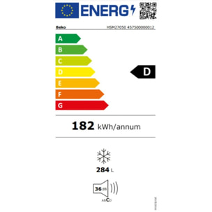 Congélateur coffre BEKO HSM27050