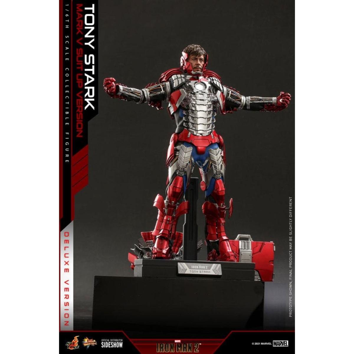 Iron Man 2 Movie Masterpiece Action Figura 1/6 Tony Stark (mark V Suit Up Version) Deluxe 31 Cm Hot Toys