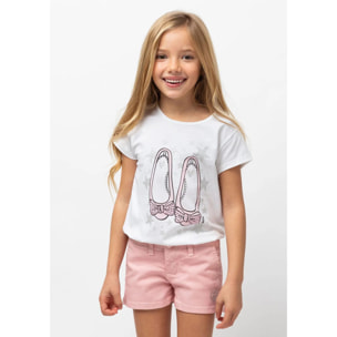 Camiseta de Niña Bailarinas Rosa