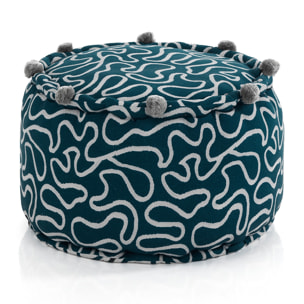 Tomasucci TANGLE 3 pouf rond Bleu