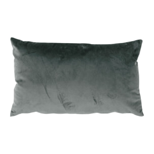 Coussin déhoussable en velours uni - Gris clair