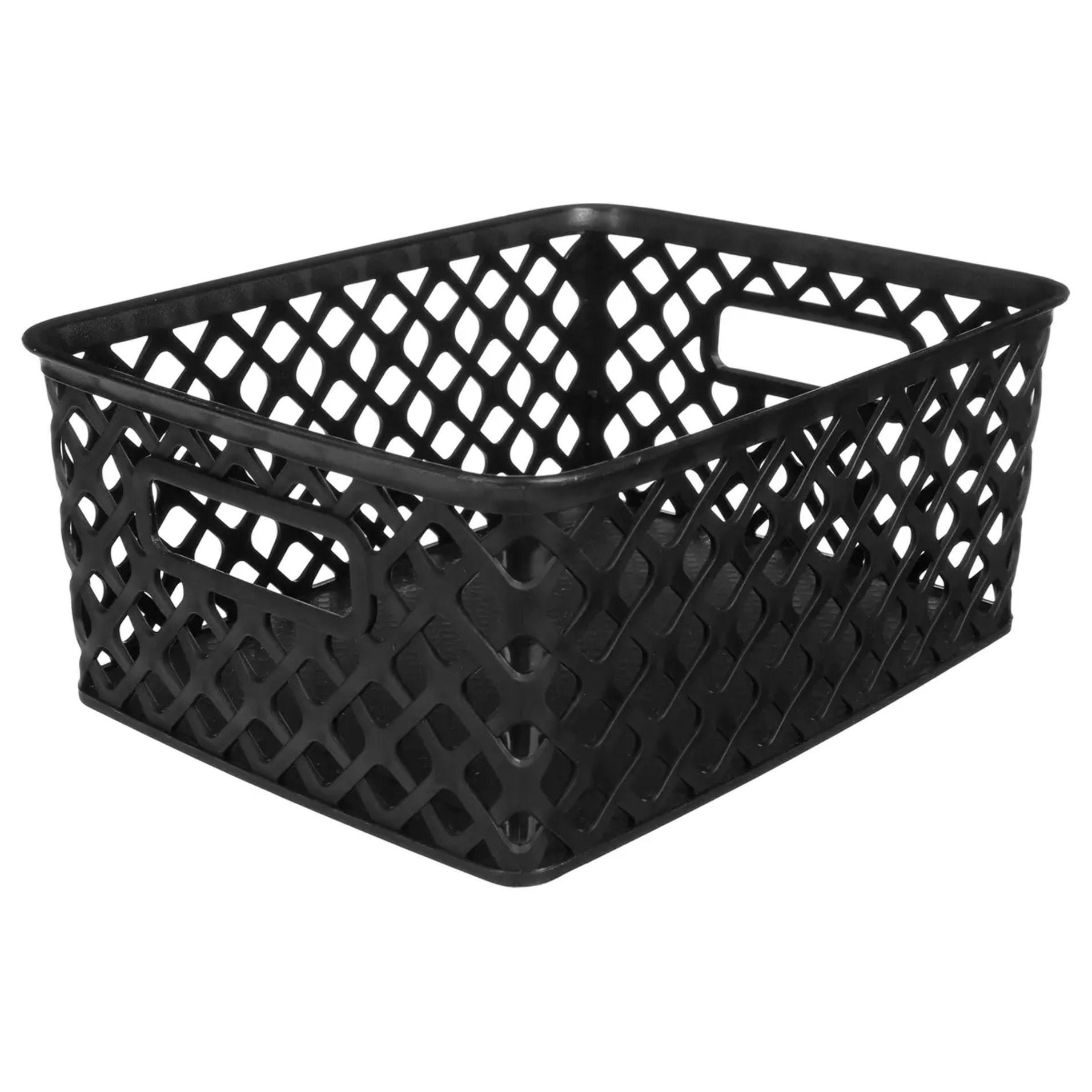 Panier en plastique 4L "Folk" noir